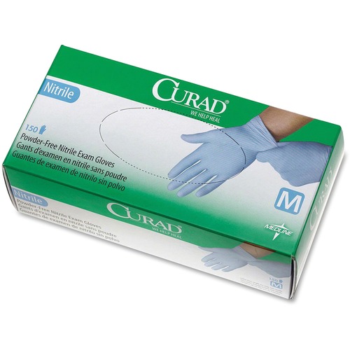 Nitrile Exam Gloves, Powder-Free, Medium, Blue 150/BX