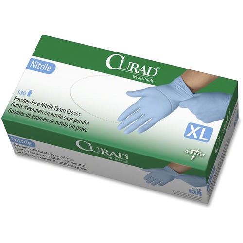 Nitrile Exam Gloves, Powder-Free, X-Large, Blue 130/BX