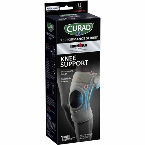 Support, Knee, Microban, Black