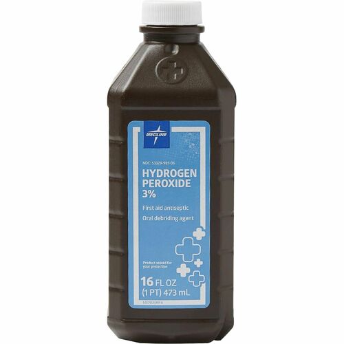 Hydrogen Peroxide, 3%, 16 Ounce, Brown/White