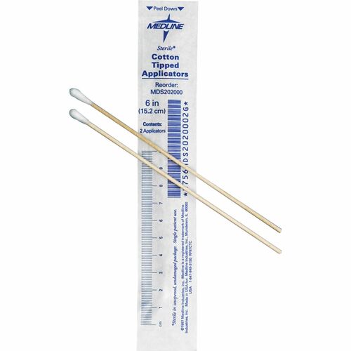 Applicator, Tip, Cotton, 6" 200/BX