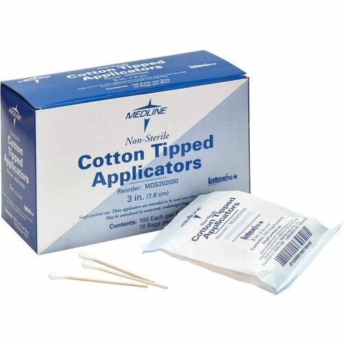 Applicator, Tip, Cotton, 3", 1 Meter 1000/BX