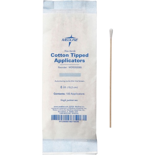 Applicator, Tip, Cotton, 6" 1000/BX