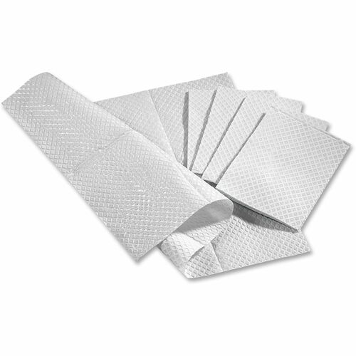 Pro Towels, Two-Ply, Poly-Backed, 13" x 18", White 500/BX