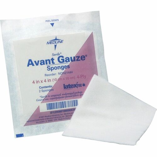 Gauze Sponges, Nonwoven, Nonsterile, 3"x3", 4-Ply, White 200/BX