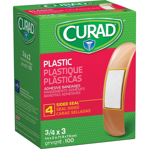 Bandages, Self, Adhesive, Plastic, 3/4" x 3", BN 100/BX