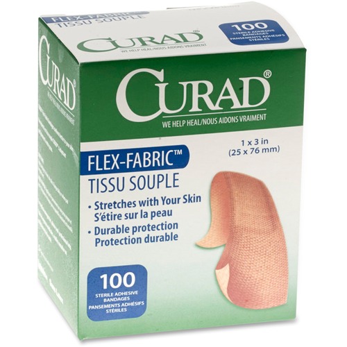 Fabric Bandages, Flex Fabric, 1" x 3" 100/BX