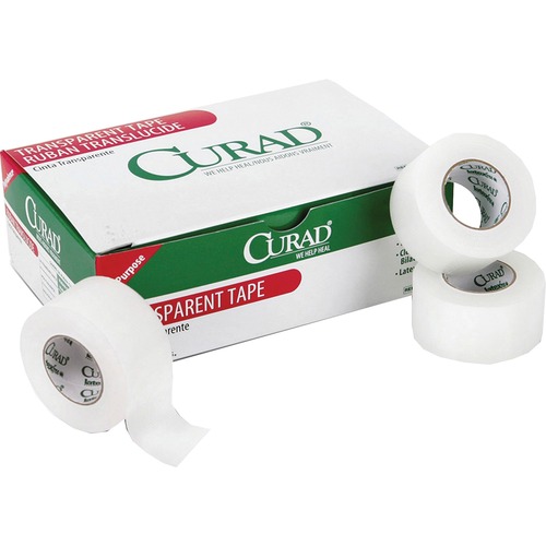 Tape, Transparent, Curad, 1" x 10 Yard, Latex Free 12/BX
