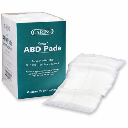Abdominal Pads, Sterile, 5" x 9", White 25/BX