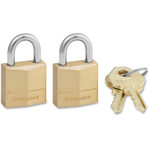 Padlock, Brass, 3/4" 2/PK
