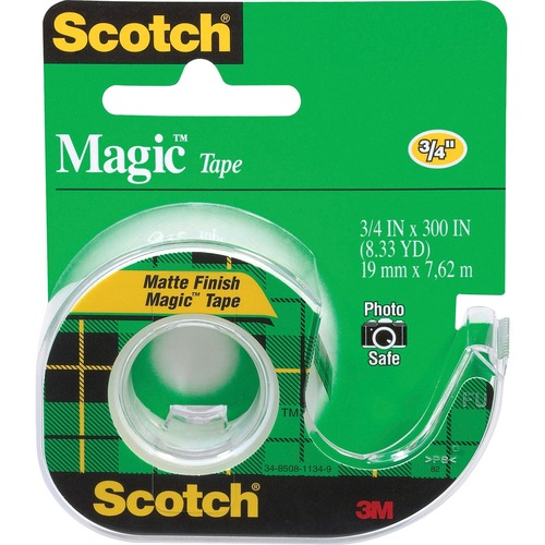 Tape, Dispenser, Invisible, 3/4"x300" 12/BX
