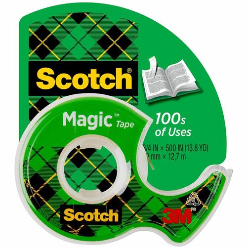 Magic Tape With Dispenser, 3/4"x650", Clear
