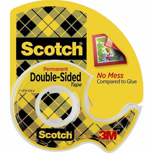 Tape, Double Side, 1/2 X 450, Permanent
