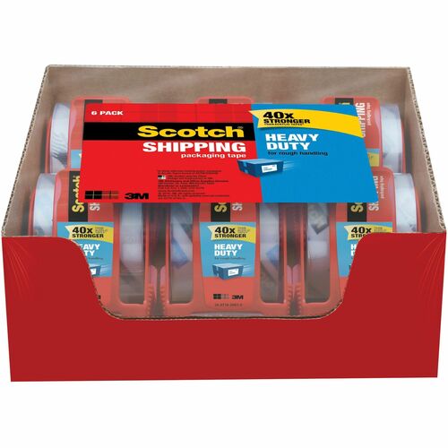 Tape, Packaging, With Dispenser, 22.2 Yards 6/PK