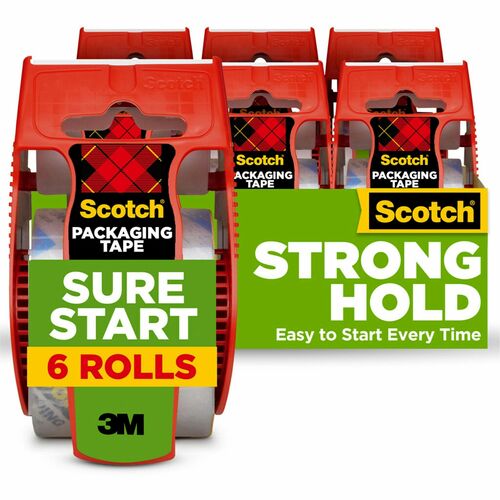 Tape, Packaging, With Dispenser, 22.2 Yard 6/PK