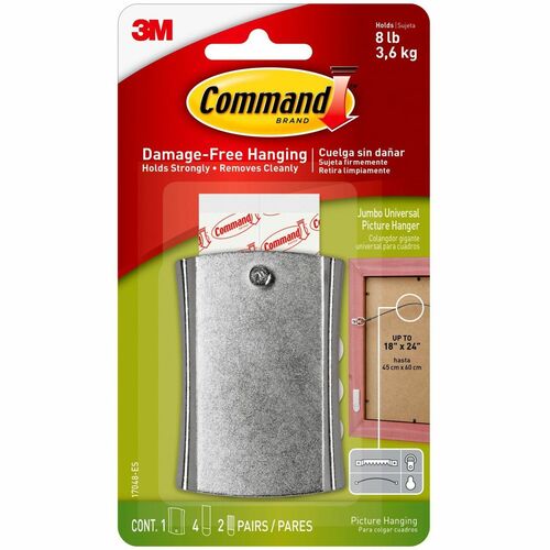 Picture/Frame Hanger, Wire Sticky Nail, Holds 8 Pounds, SR