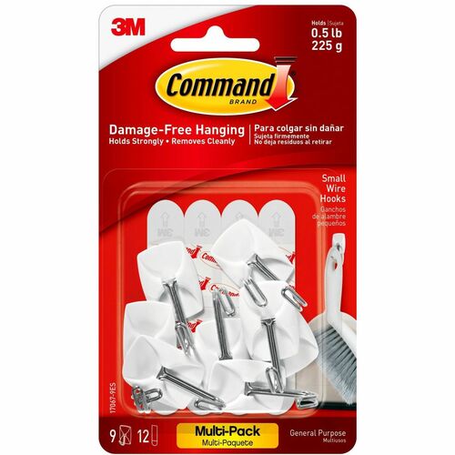 Hook, Command, Small Wire 9/PK