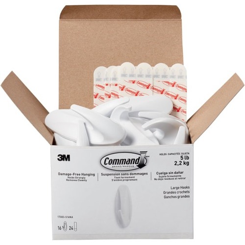 Hook, Large Designer, White 16/PK