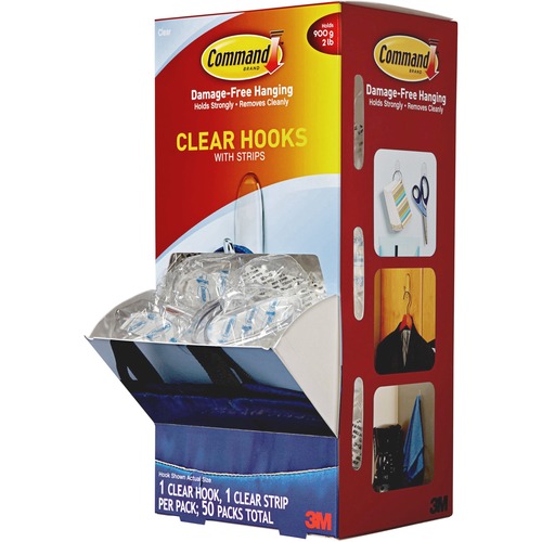 Hook, Med, Clear 50/CT