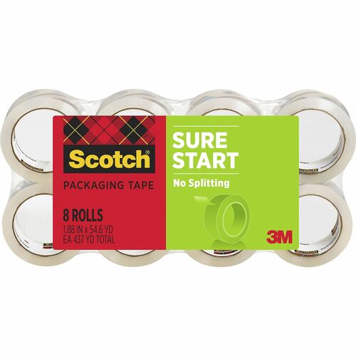 Tape, Packaging, Sure Start, Clear 8/PK