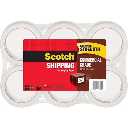 Tape, Pkg, Commercial, Clear 6/PK