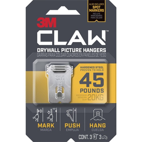 Hanger, Picture, Drywall, 45 lb 3/PK