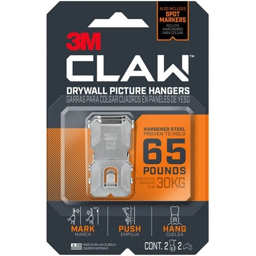 Drywall Picture Hanger, 65 lb 2/PK