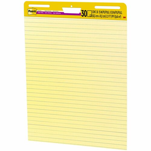 Pad, Easel, Post-It, Ruled, Yellow 2/CT