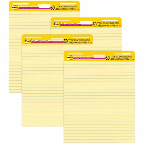 Pad, Easel, Ruled, Yellow 4/CT
