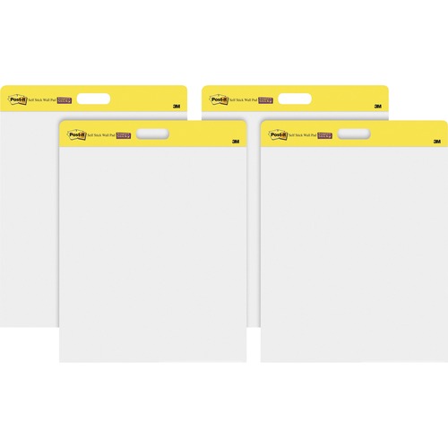Wall Pad, Self-Stick, Plain, 20 Sheets, 20"x23", White 4/CT
