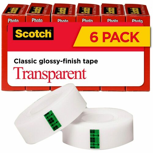 Tape, Roll, Transparent, 3/4" x 1000 6/PK