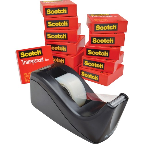 Scotch Transparent Tape Value Pack With Dispenser 12/PK