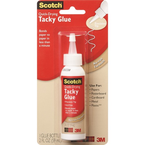 Glue, Tacky, Quick-Drying, 2 Oz