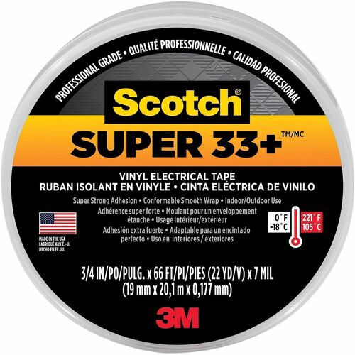 Electrical Scotch Tape, Black 10/CT