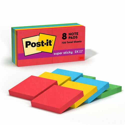 Notes, 2x2, Assorted 8/PK