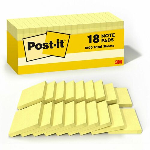 Notes, Post-It, 3x3, 18 Pack, CA 18/PK