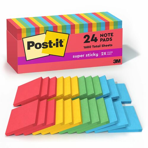 Notes, Stainless Steel, 3x3, Assorted 24/PK