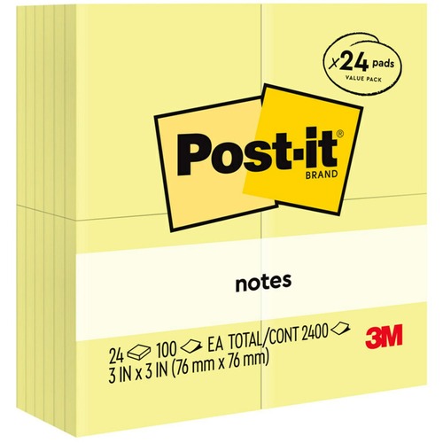 Notes, 3x3, Canary 24/PK
