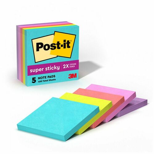 Notes, Post-It, Super Sticky, Miami 5/PK