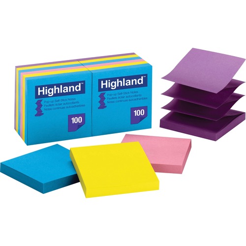 Note, Popup, Bright, 3X3 12/PK
