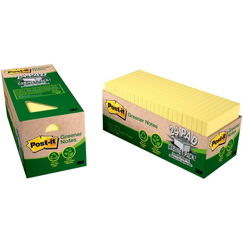 Note, Post-It, Recycled, 3x3 24/PK