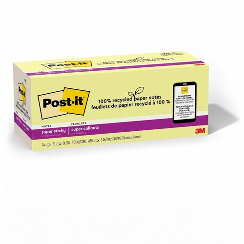 Supersticky, Recycled, 3x3 24/PK