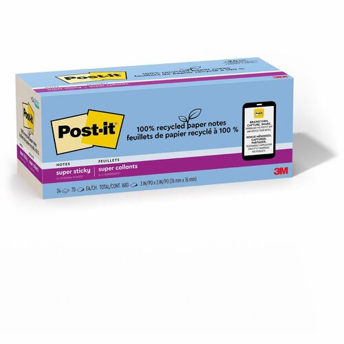 Supersticky, Recycled, 3x3 24/PK
