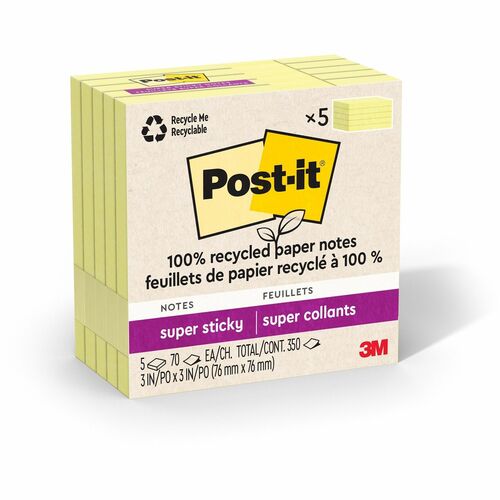 Supersticky, Recycled, 3x3 5/PK