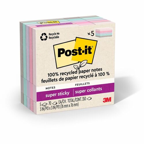 Supersticky, Recycled, 3x3 5/PK