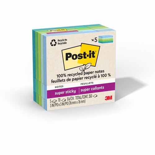 Supersticky, Recycled, 3x3 5/PK