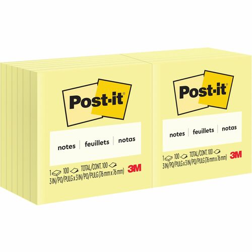 Note, Post-It, 3x3, CA 12/PK