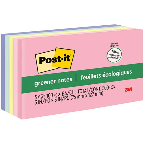 Note, Post-It, Recycle, 3x5 5/PK