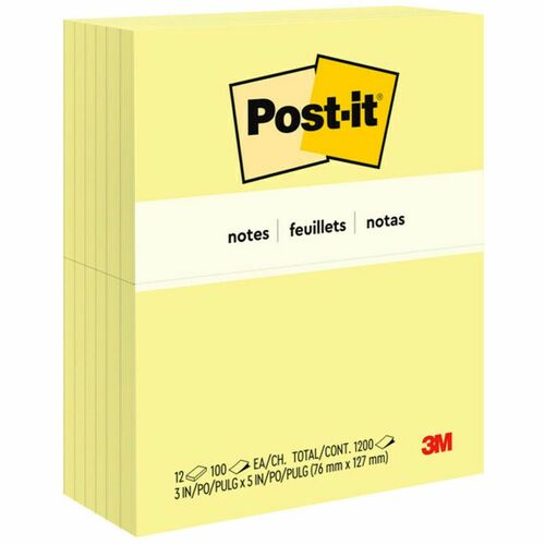 Note, Post-It, 3x5 12/PK