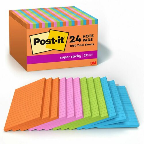 Notes, Super Sticky, Cabinet Pack, Energy Boost 24/PK